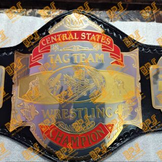 NWA Central State Tag Team World Heavyweight Wrestling Championship Title Belt